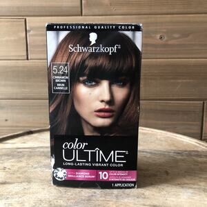 Schwarzkopf Color Ultime Permanent Hair Color Cream, 5.24 Cinnamon Brown